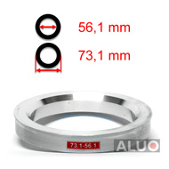 Aluminiums sentreringsringer for alu felger 73,1 - 56,1 mm ( 73.1 - 56.1 )