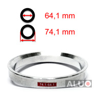 Aluminiums sentreringsringer for alu felger 74,1 - 64,1 mm ( 74.1 - 64.1 )